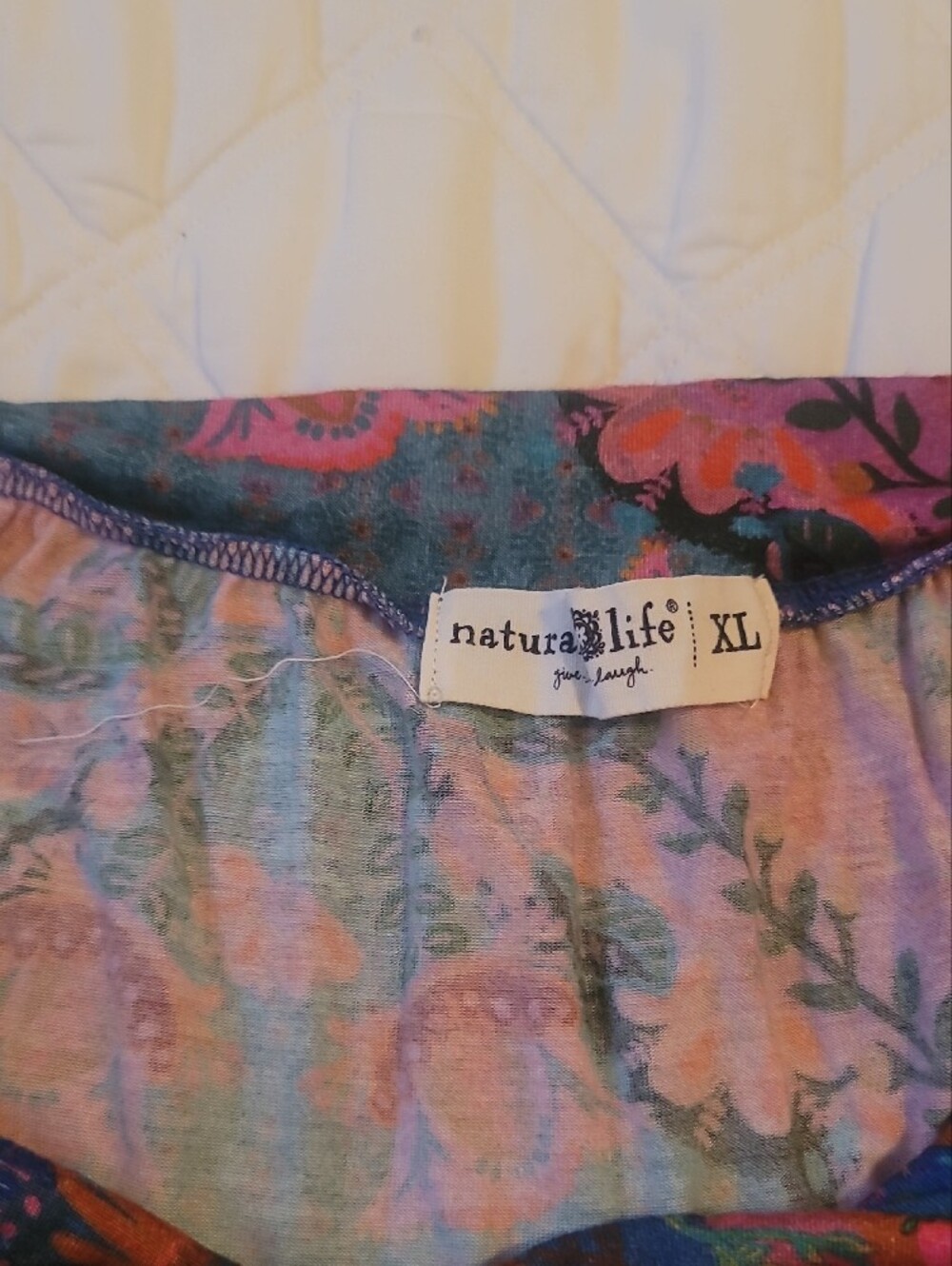 NATURAL LIFE Pink, Blue and Green Boho Floral Maxi Skirt - Picture 2 of 6
